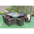 Design luxuoso de resina sintética Rattan Café e conjunto de jantar para jardim exterior Paito Wicker Furniture